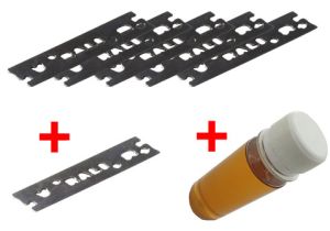 Pack 48mm : 5 chrome blades + 1 carbide blade + special oil